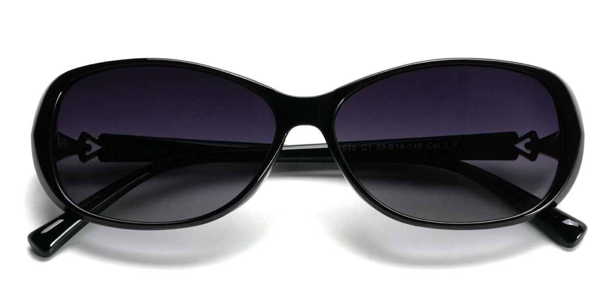 Schwarz Graduiert Lila Crosby Brille - Rectangle Sunglasses