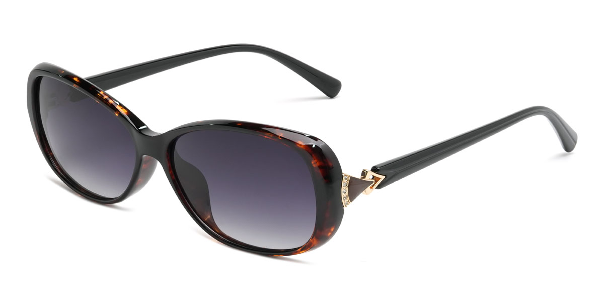 Schildpatt Verlaufsviolett Crosby Brille - Rectangle Sunglasses