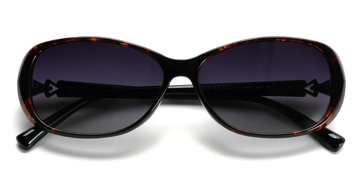 Schildpatt Verlaufsviolett Crosby Brille - Rectangle Sunglasses