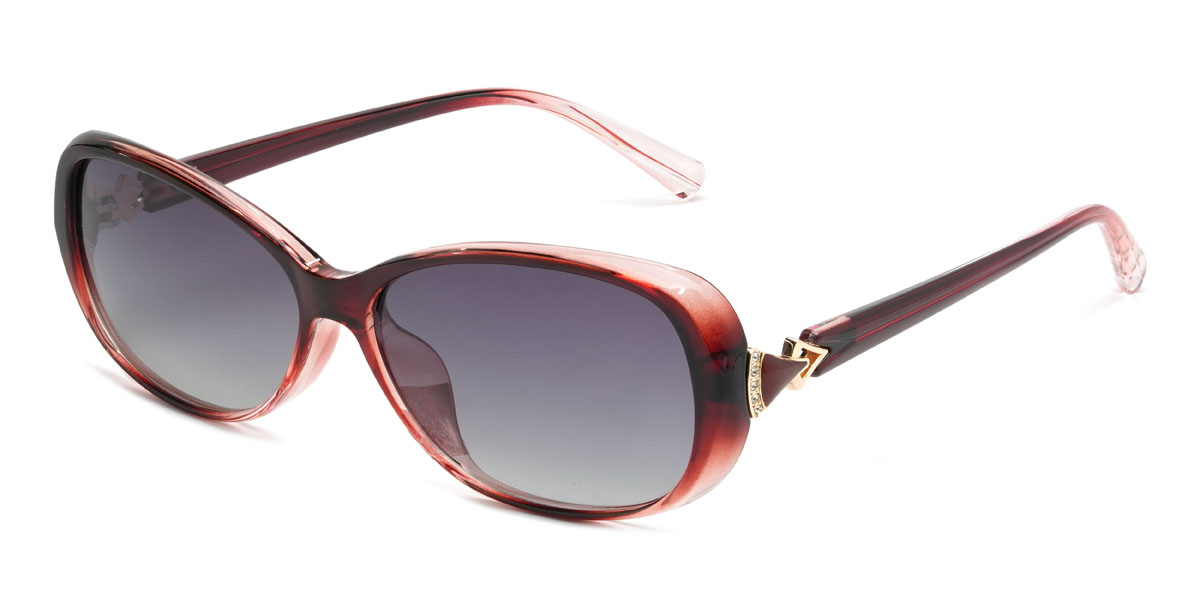 Rot Graduiert Lila Crosby Brille - Rectangle Sunglasses
