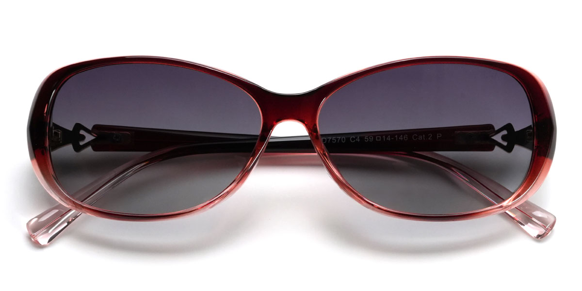 Rot Graduiert Lila Crosby Brille - Rectangle Sunglasses