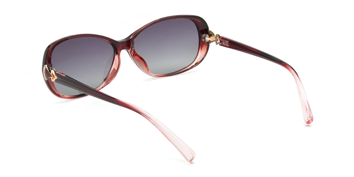 Rot Graduiert Lila Crosby Brille - Rectangle Sunglasses