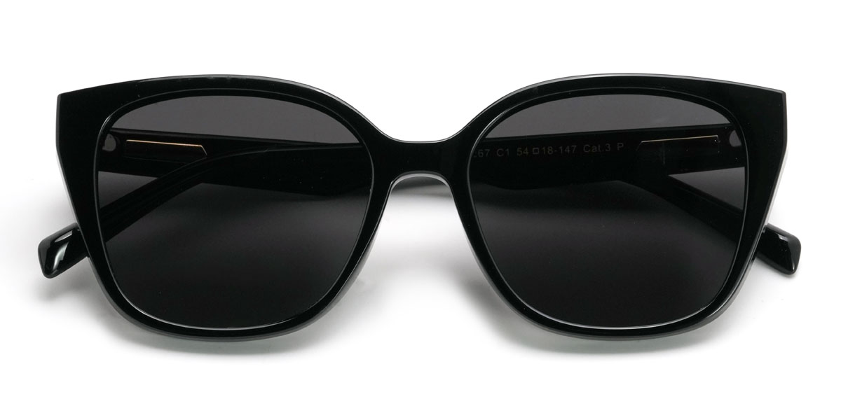 Schwarz Grau Efrain Brille - Square Sunglasses