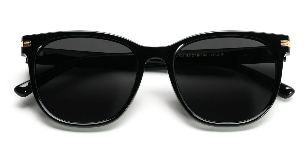 Schwarz Grau Faisal Brille - Square Sunglasses