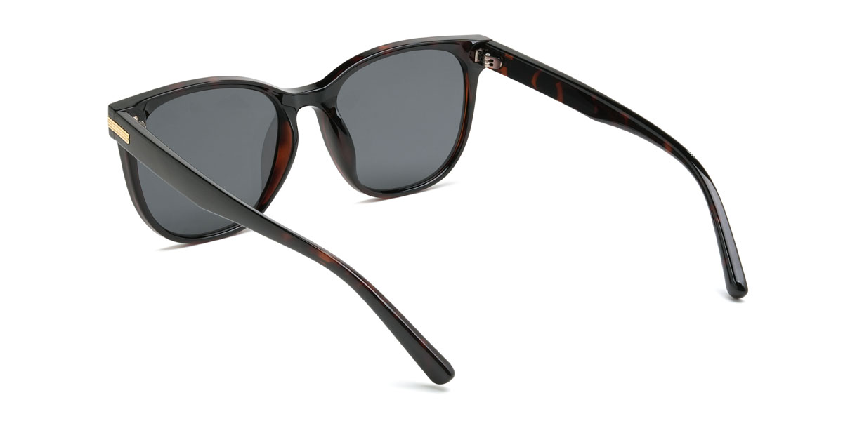 Schildpatt Grau Faisal Brille - Square Sunglasses