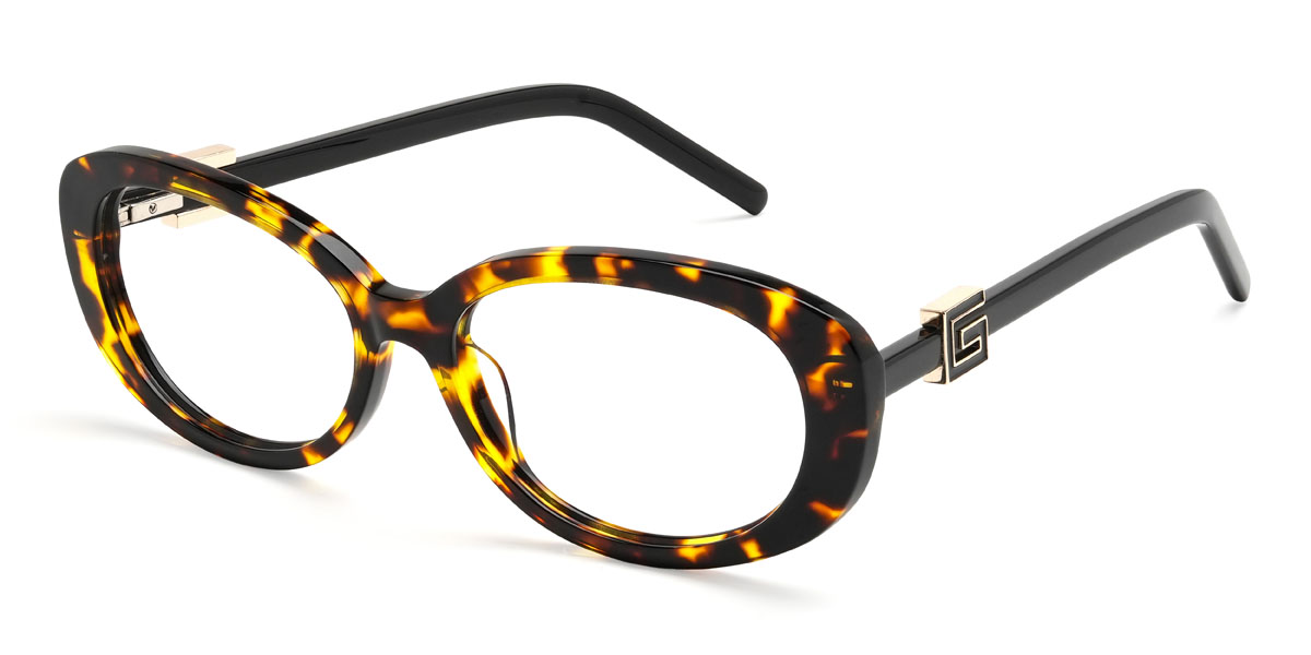 Gelb Schildpatt, Woodrow Brille - Oval Glasses