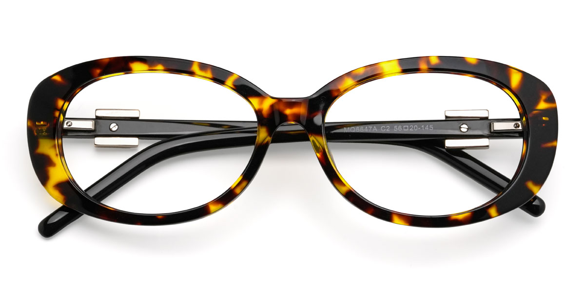 Gelb Schildpatt, Woodrow Brille - Oval Glasses