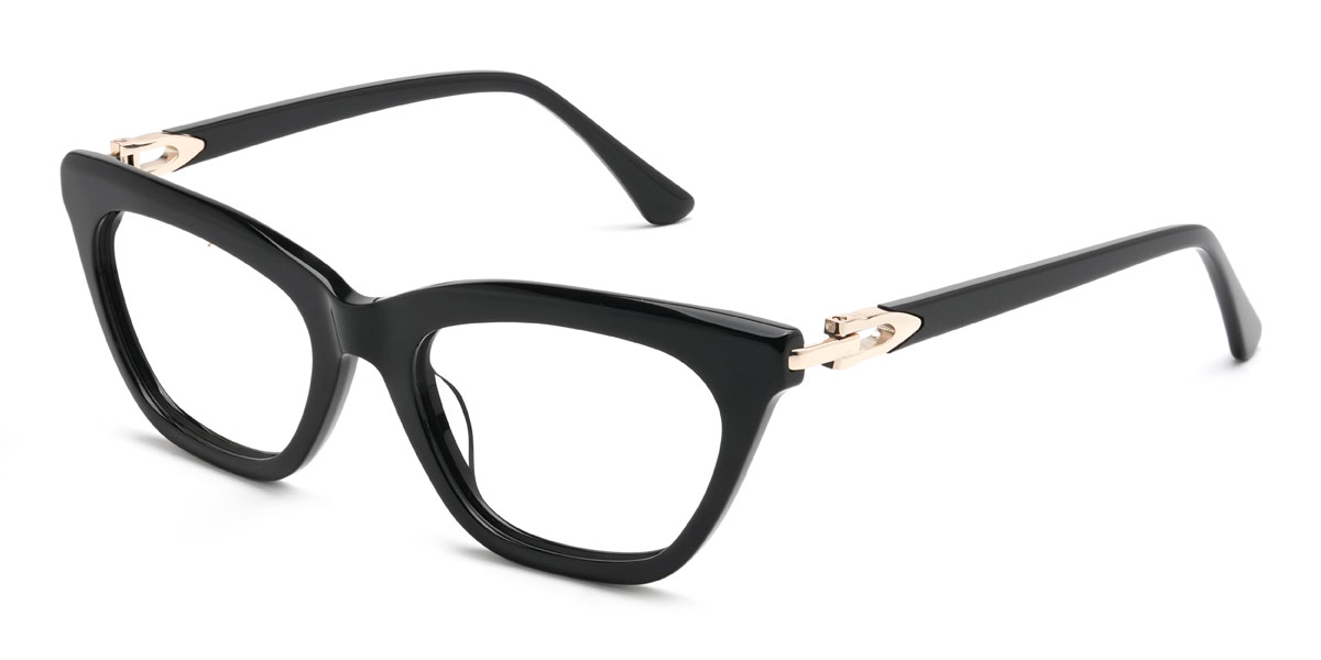 Schwarz Margot Brille - Cat Eye Glasses