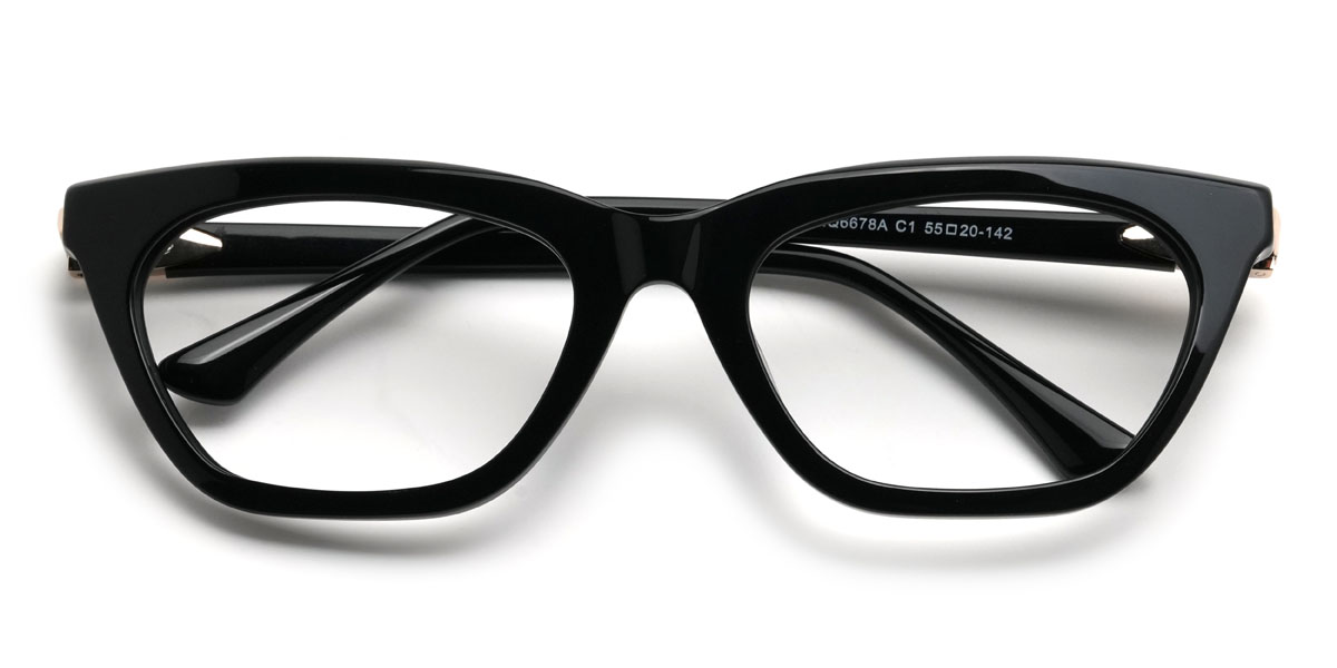 Schwarz Margot Brille - Cat Eye Glasses