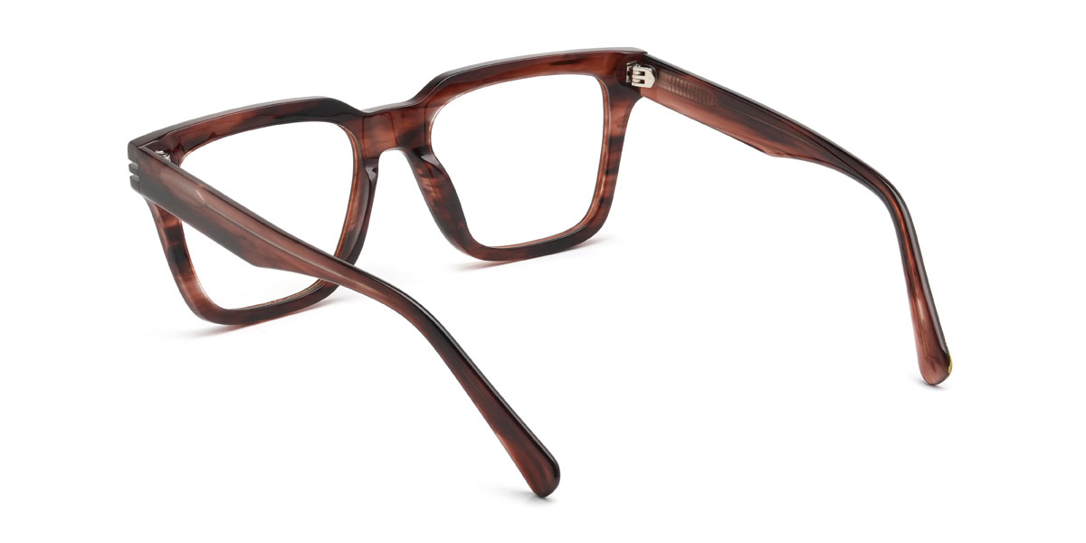Woodgrain Johnathan Brille - Rectangle Glasses