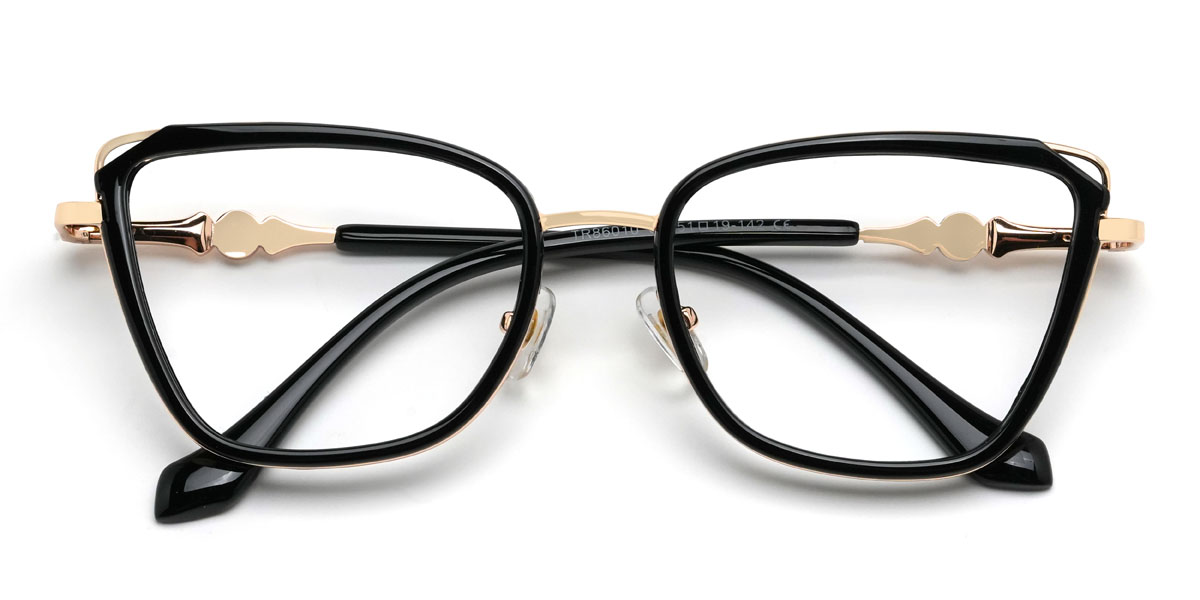 Fekete Flores Szemüveg - Cat Eye Glasses