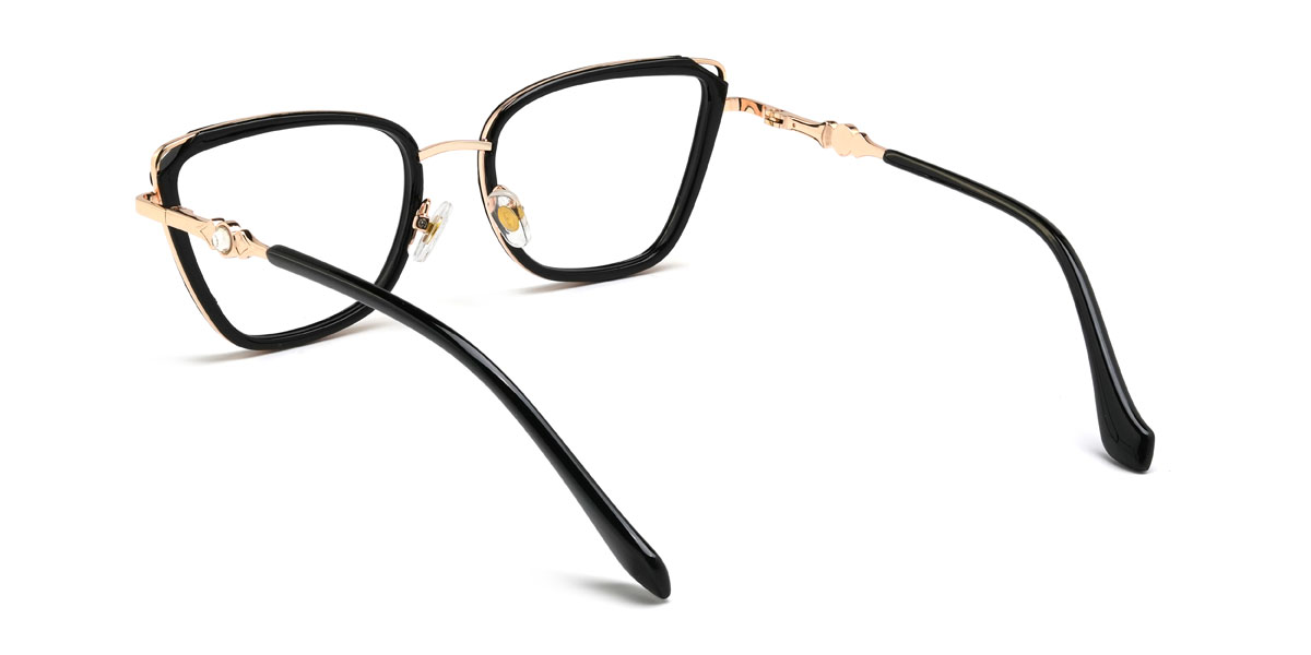 Fekete Flores Szemüveg - Cat Eye Glasses