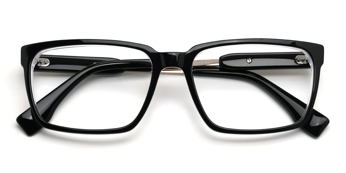 Fekete átlátszó Esteban Szemüveg - Rectangle Glasses