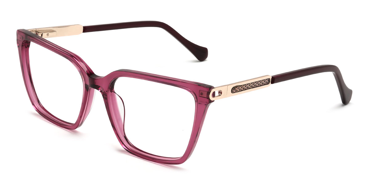 Lila Gustavo Brille - Rectangle Glasses