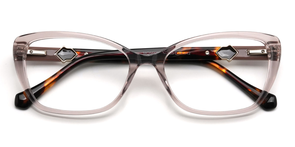 Átlátszó szürke Jethro Szemüveg - Rectangle Glasses