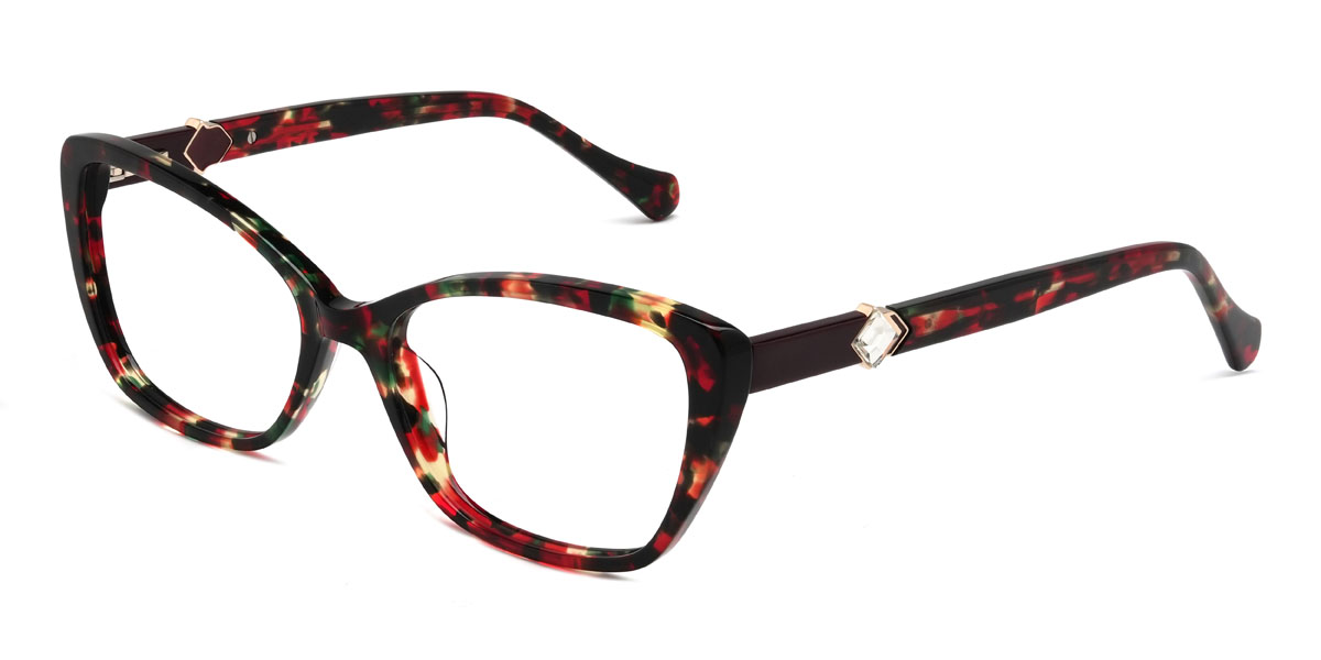 Vörös teknősbéka Jethro Szemüveg - Rectangle Glasses