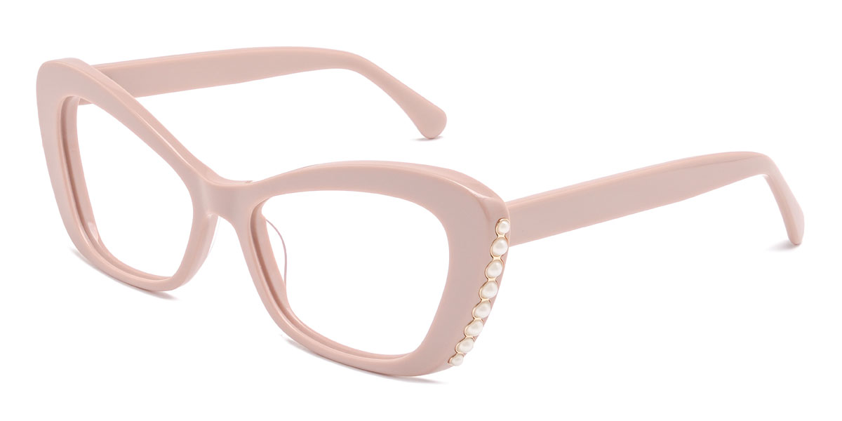 Nude rózsaszín Aliya Szemüveg - Cat Eye Glasses