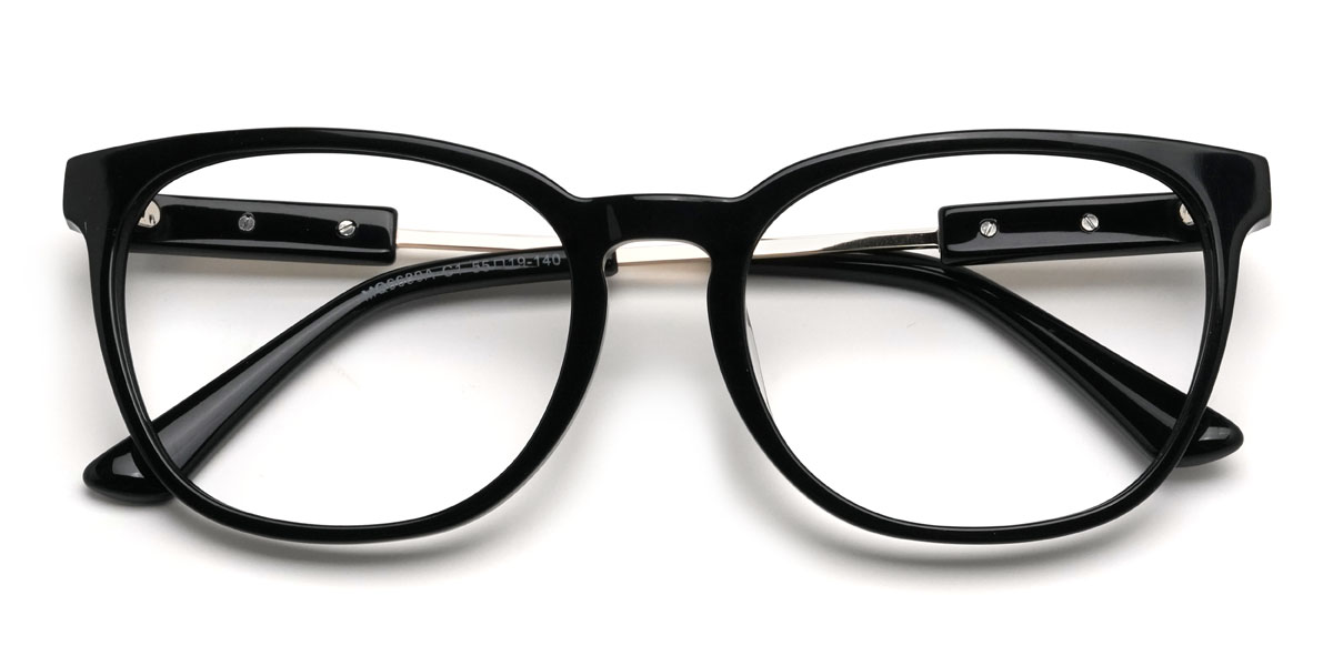 Fekete Draven Szemüveg - Oval Glasses