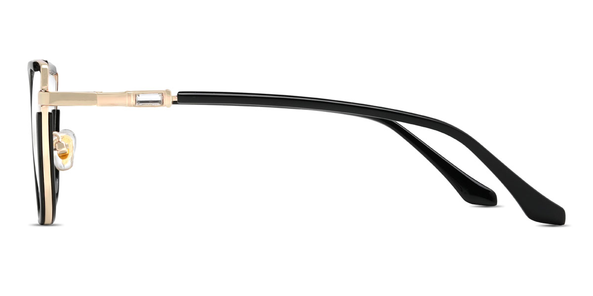 Schwarz Clementine Brille - Rectangle Glasses