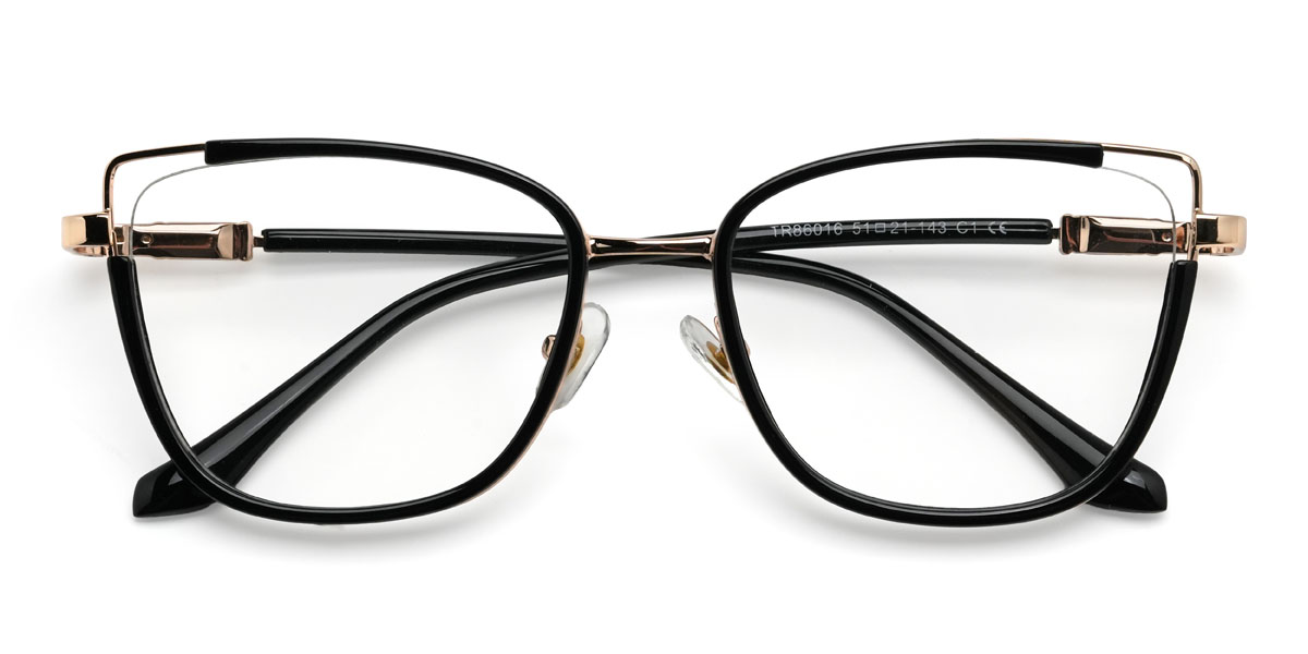 Schwarz Clementine Brille - Rectangle Glasses