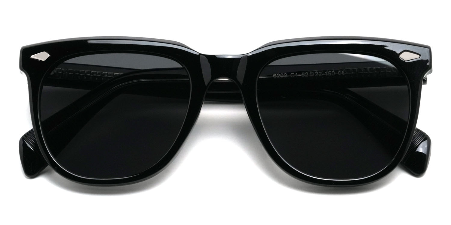 Schwarz Grau Hashim Brille - Square Sunglasses