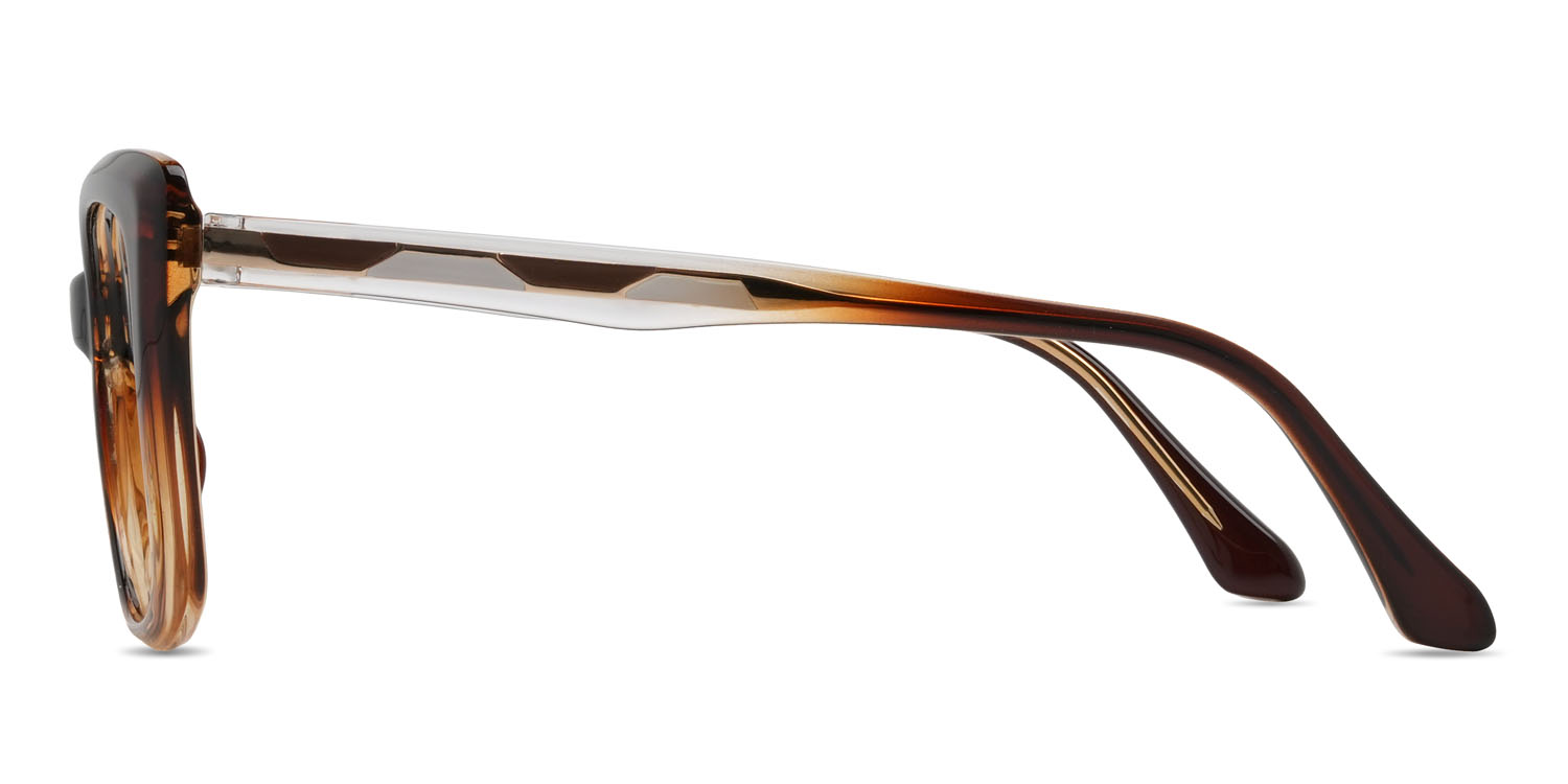Barna narancssárga Faustina Szemüveg - Cat Eye Glasses