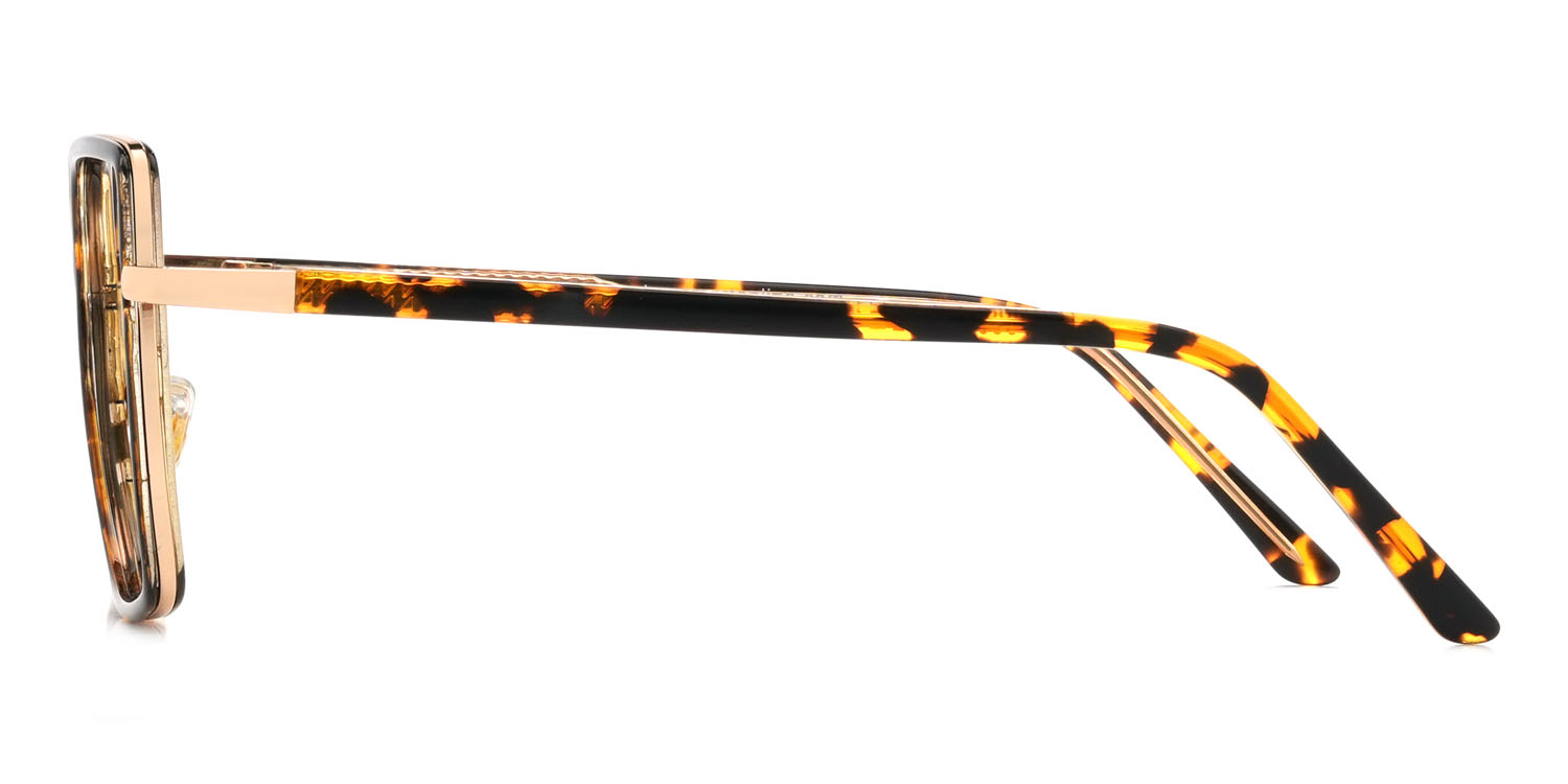 Gold Schildpatt Minda Brille - Square Glasses