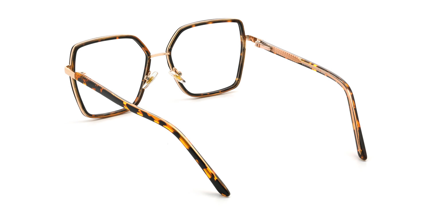 Gold Schildpatt Minda Brille - Square Glasses