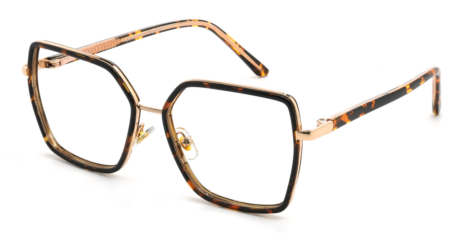 Gold Schildpatt Minda Brille - Square Glasses