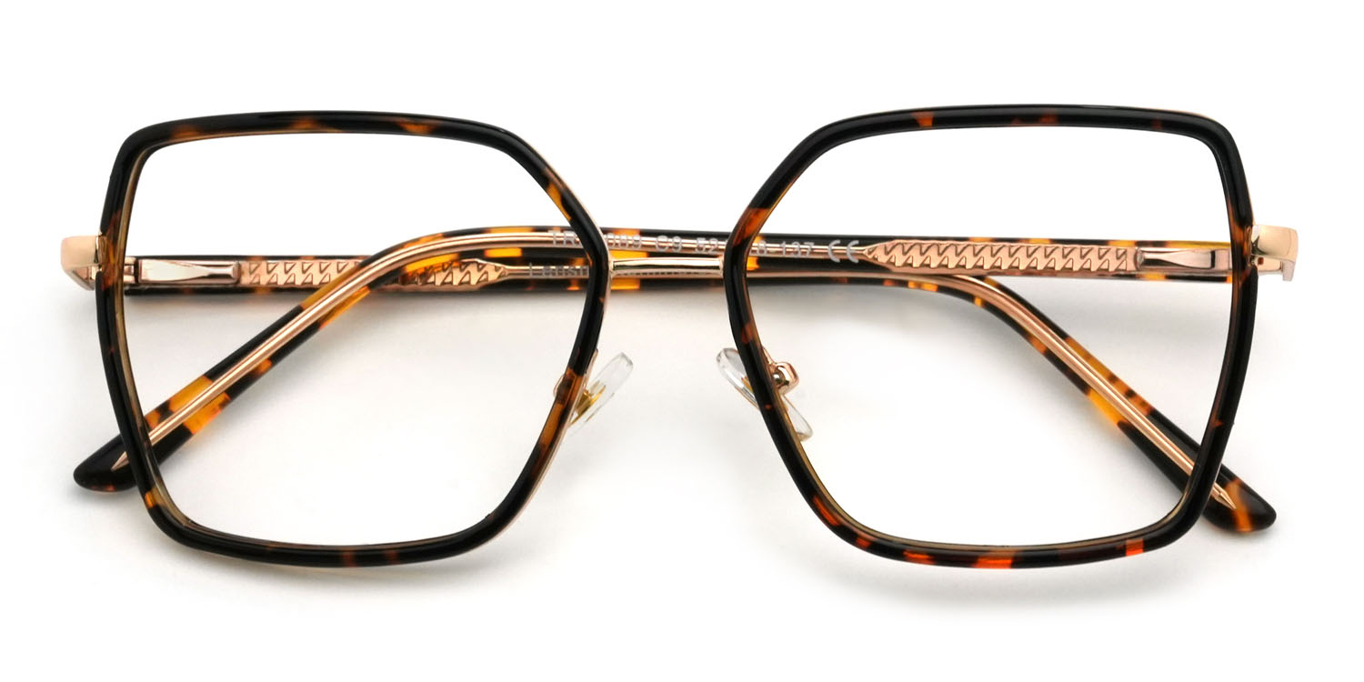 Gold Schildpatt Minda Brille - Square Glasses