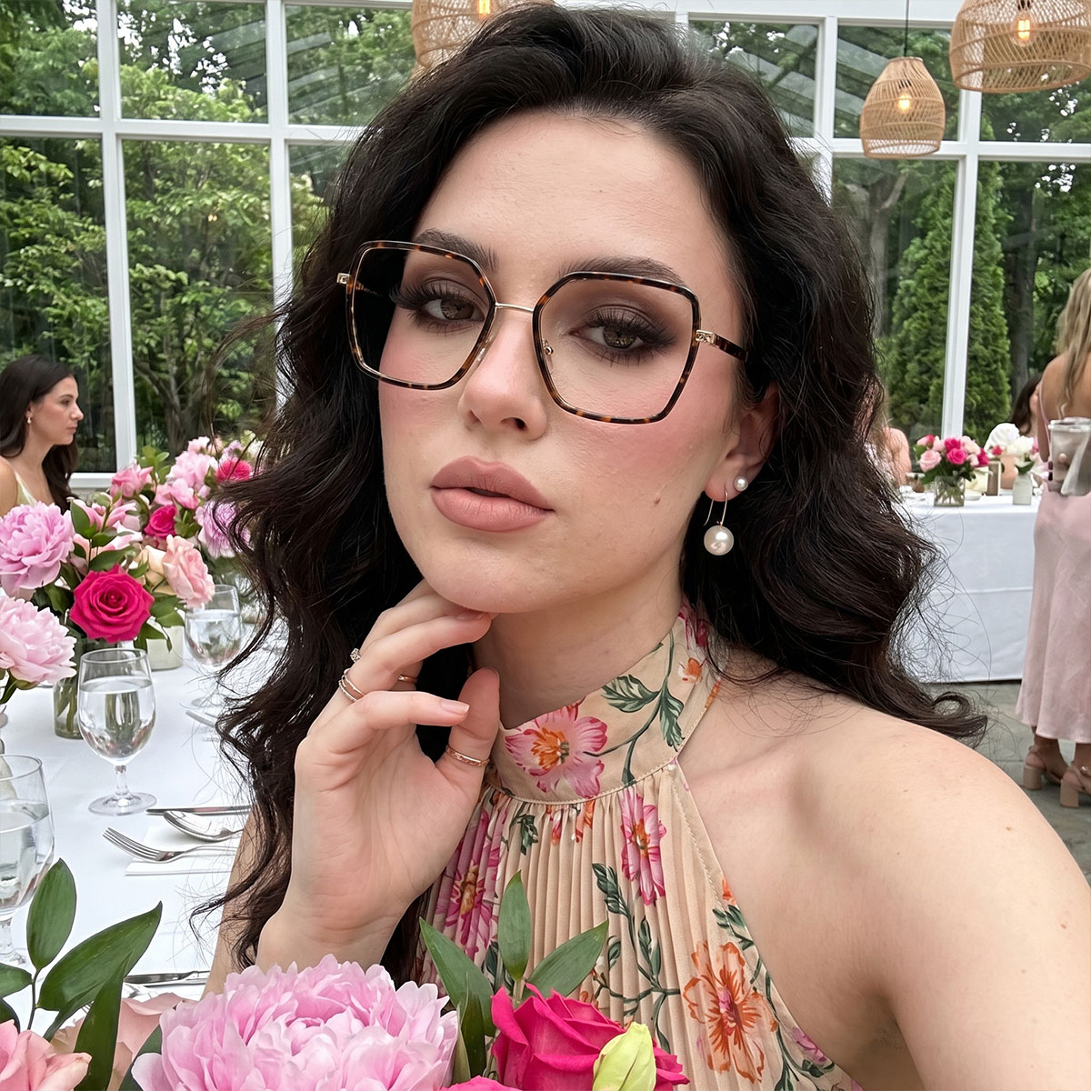 Gold Schildpatt Minda Brille - Square Glasses