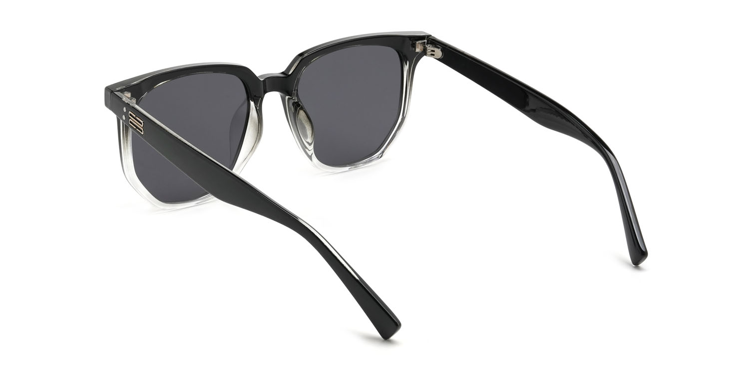 Noir Transparent Gris Willem Lunettes - Square Sunglasses