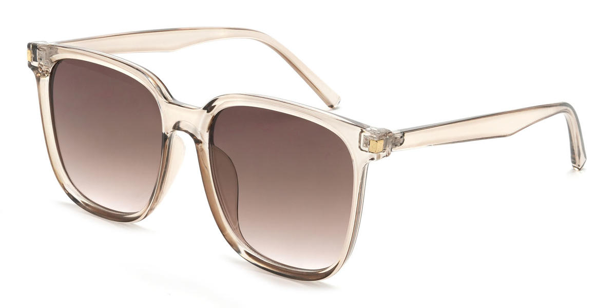 Champán Marrón Yaman Gafas - Square Sunglasses