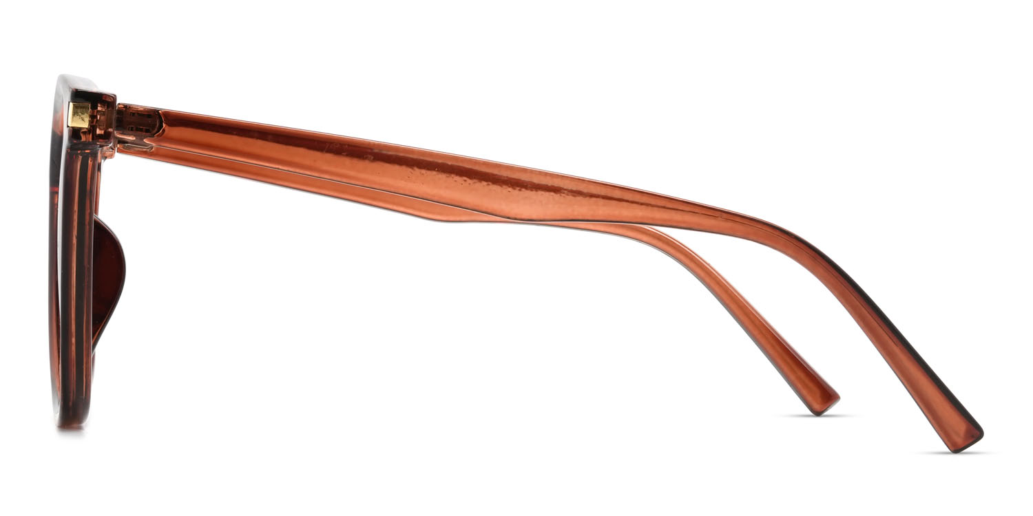 Marrón Marrón gradual Yaman Gafas - Square Sunglasses