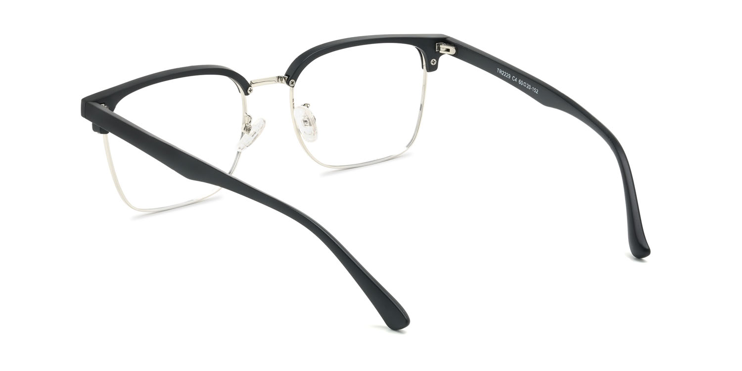 Fekete ezüst Ghassan Szemüveg - Rectangle Glasses