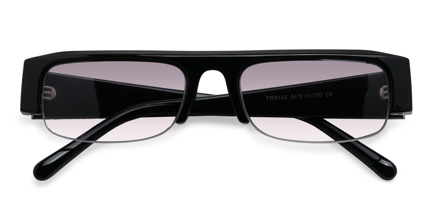 Fekete Gradual Purple Zackary Szemüveg - Rectangle Sunglasses