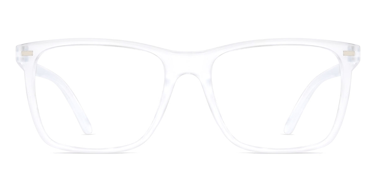 Clear Octavio Glasses - Rectangle Clip-On Sunglasses