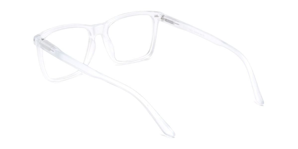 Clear Octavio Glasses - Rectangle Clip-On Sunglasses