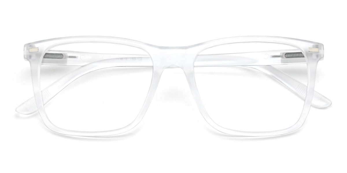 Clear Octavio Glasses - Rectangle Clip-On Sunglasses