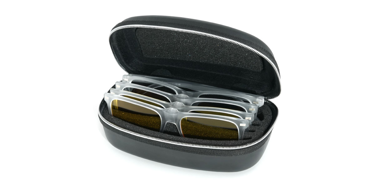 Clear Octavio Glasses - Rectangle Clip-On Sunglasses