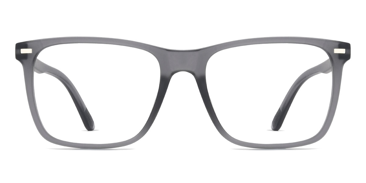 Grey Octavio Glasses - Rectangle Clip-On Sunglasses