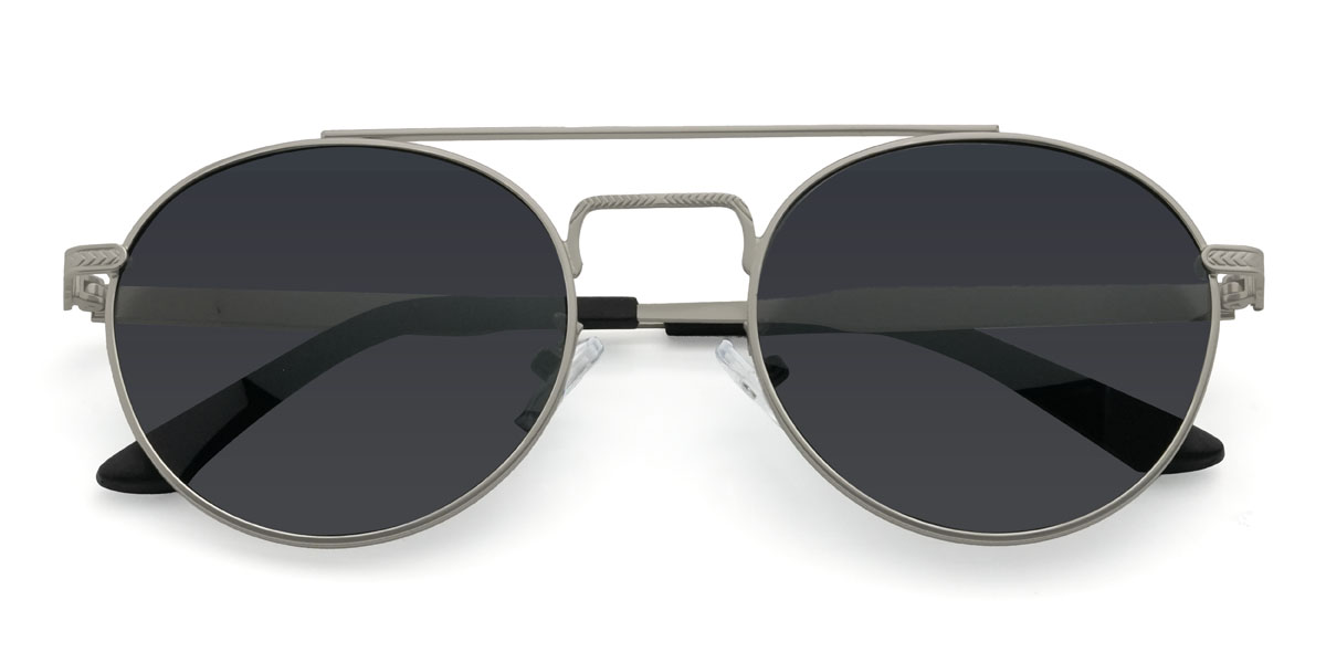 Silber Grau Gadiel Brille - Aviator Sunglasses