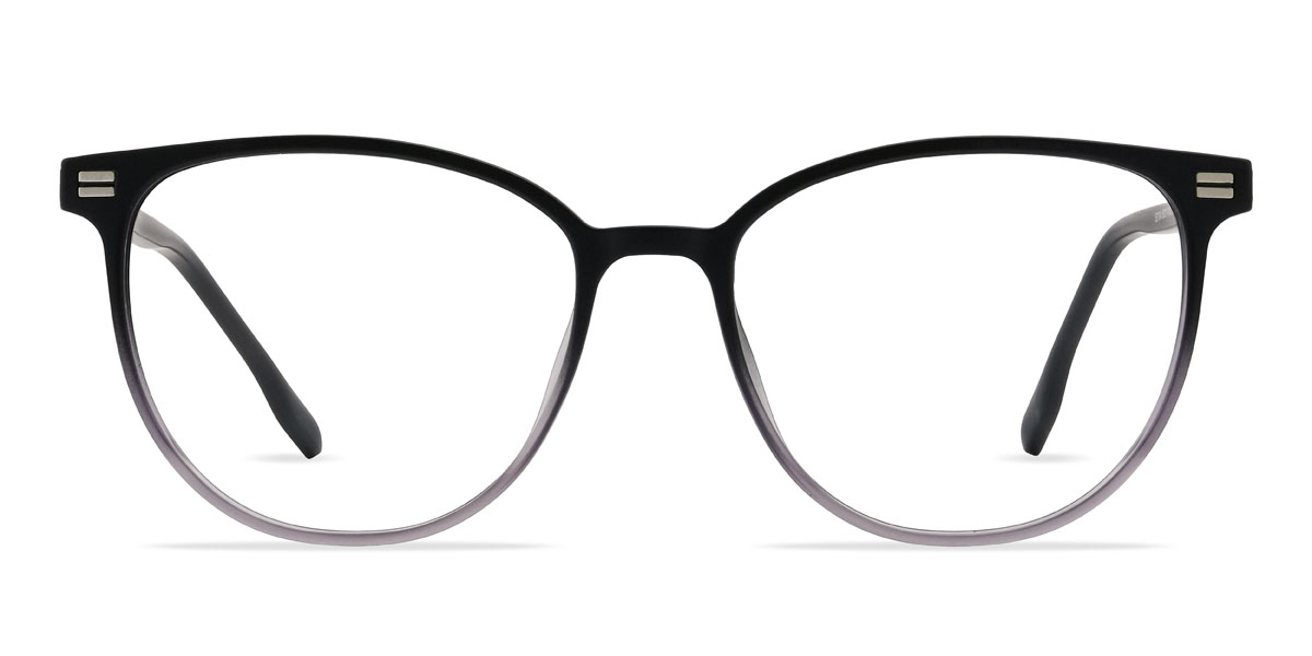 Fekete szürke Antoine Szemüveg - Oval Clip-On Sunglasses