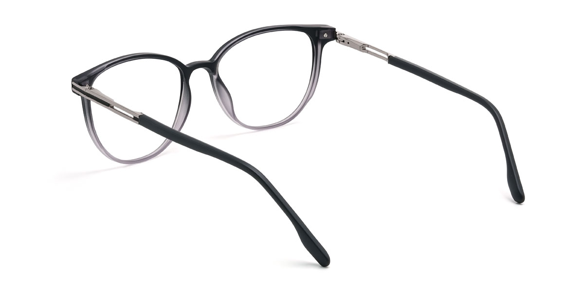 Fekete szürke Antoine Szemüveg - Oval Clip-On Sunglasses