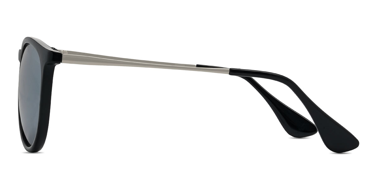 Schwarz Quecksilber Mayra Brille - Oval Sunglasses