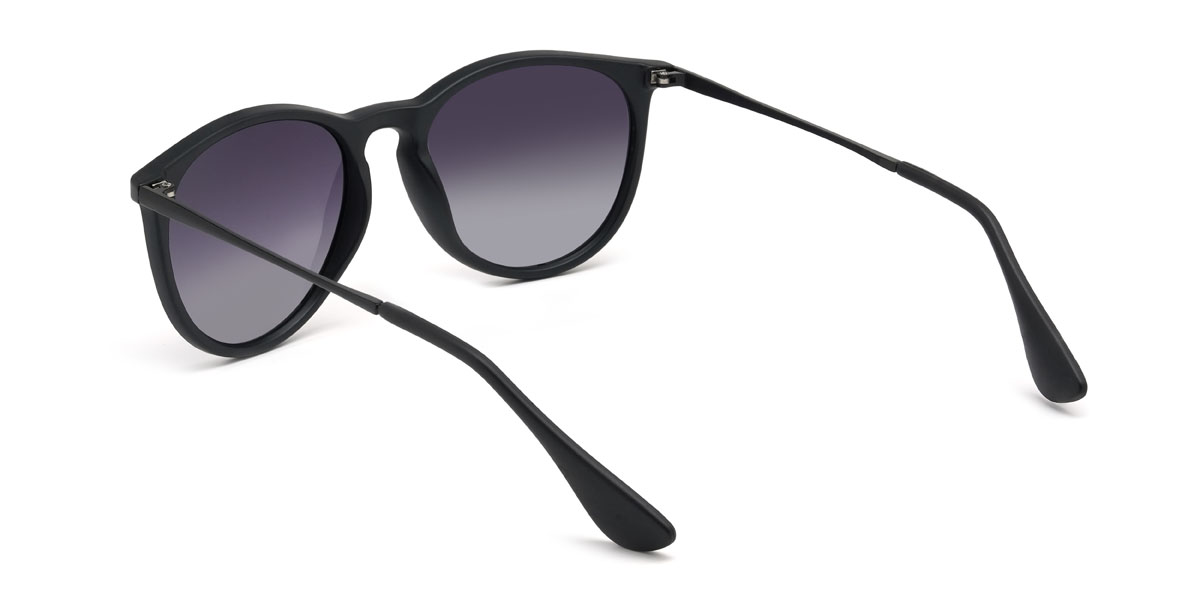 Black Gradual Purple Mayra Glasses - Oval Sunglasses