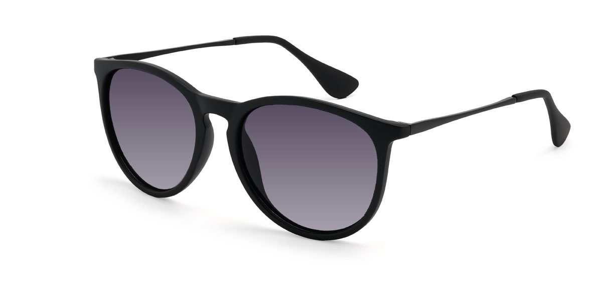 Black Gradual Purple Mayra Glasses - Oval Sunglasses