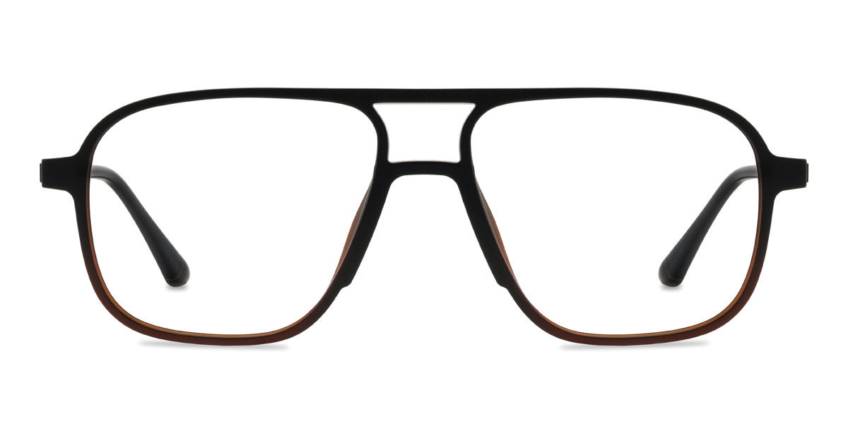 Braun Schwarz Donnie Brille - Aviator Clip-On Sunglasses
