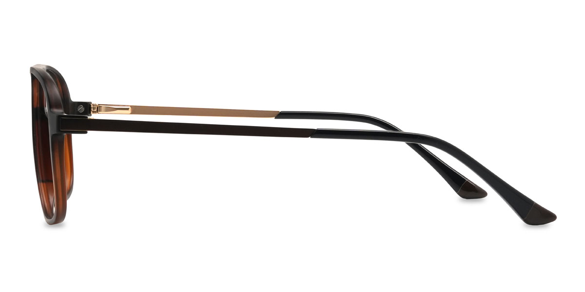 Braun Schwarz Donnie Brille - Aviator Clip-On Sunglasses