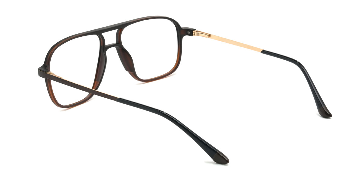 Braun Schwarz Donnie Brille - Aviator Clip-On Sunglasses